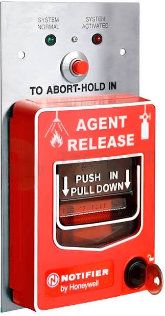 Nút ấn xả khí khẩn cấp (Abort button / Manual release)